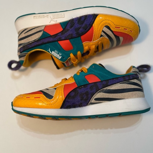 Puma Vibrant Orange and Red Sneakers Size 4.5 C SB-3 - Picture 6 of 9